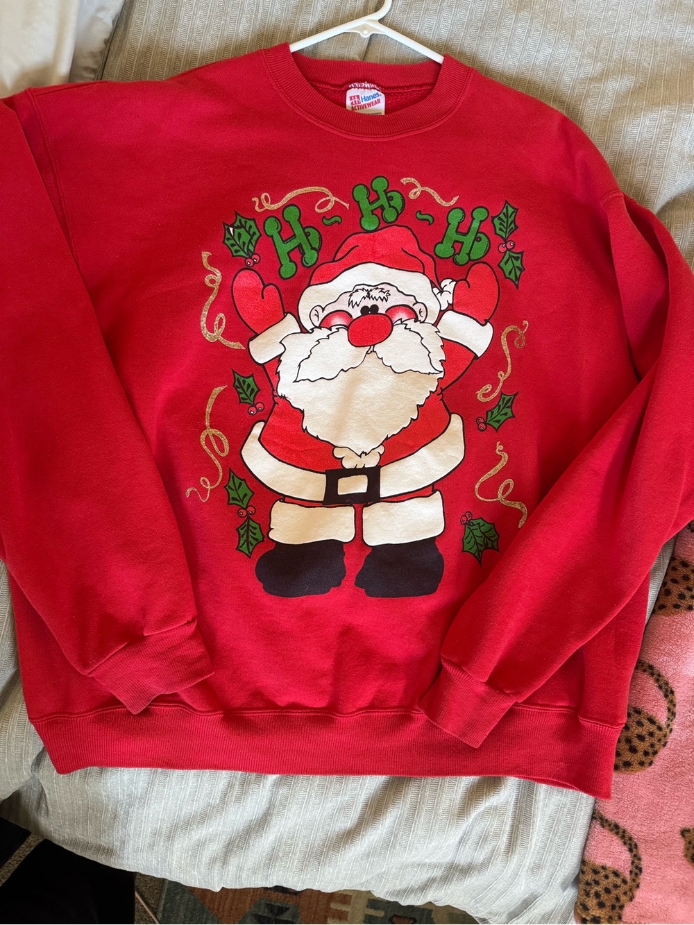 Vintage Red Christmas Santa Graphic Sweatshirt